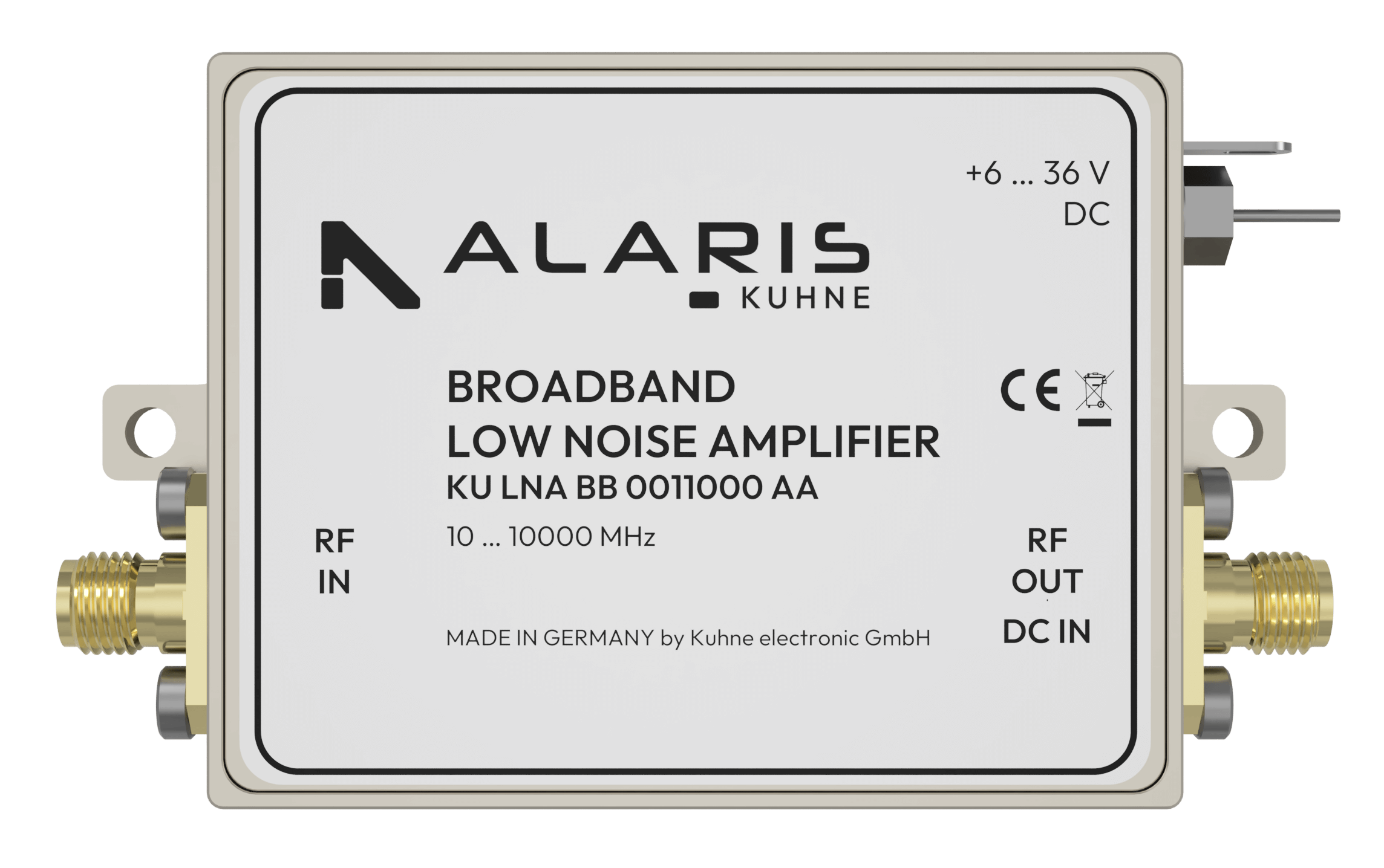 Low Noise Broadband Amplifier, 10 ... 10000 MHz (KU LNA BB 0011000 - AA)